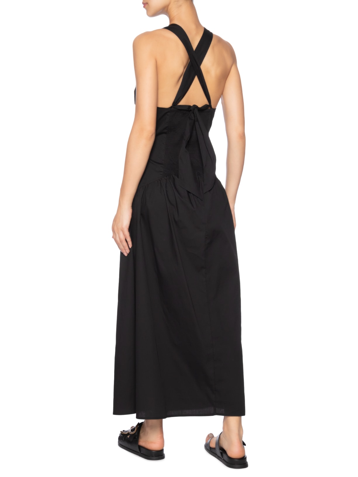 Vestido Frente Única Longo Preto Farm