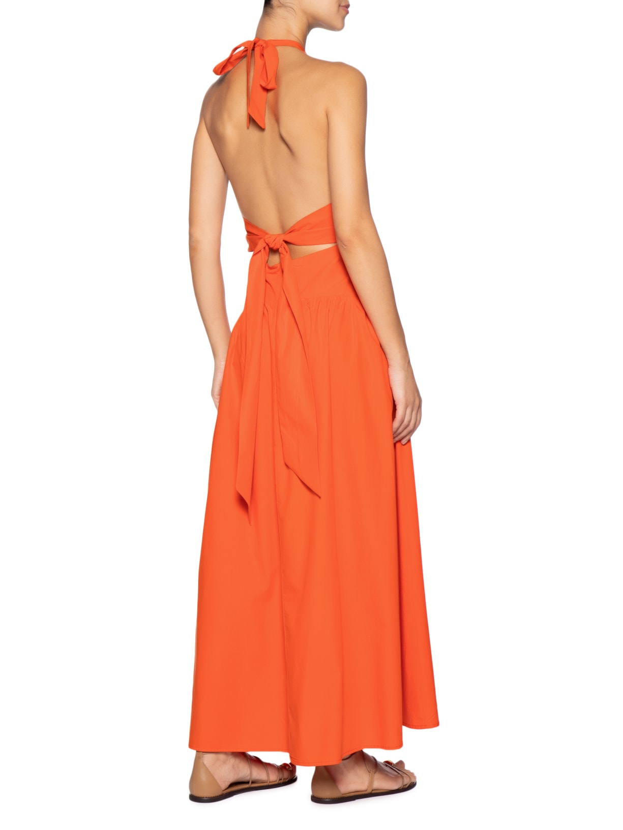 Vestido Frente Única Midi Laranja Farm