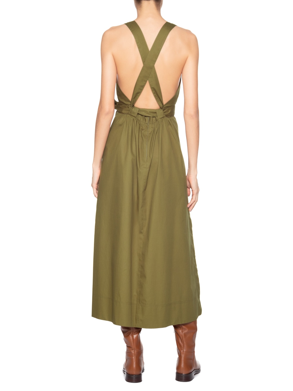 Vestido Frente Única New Marche Verde Animale