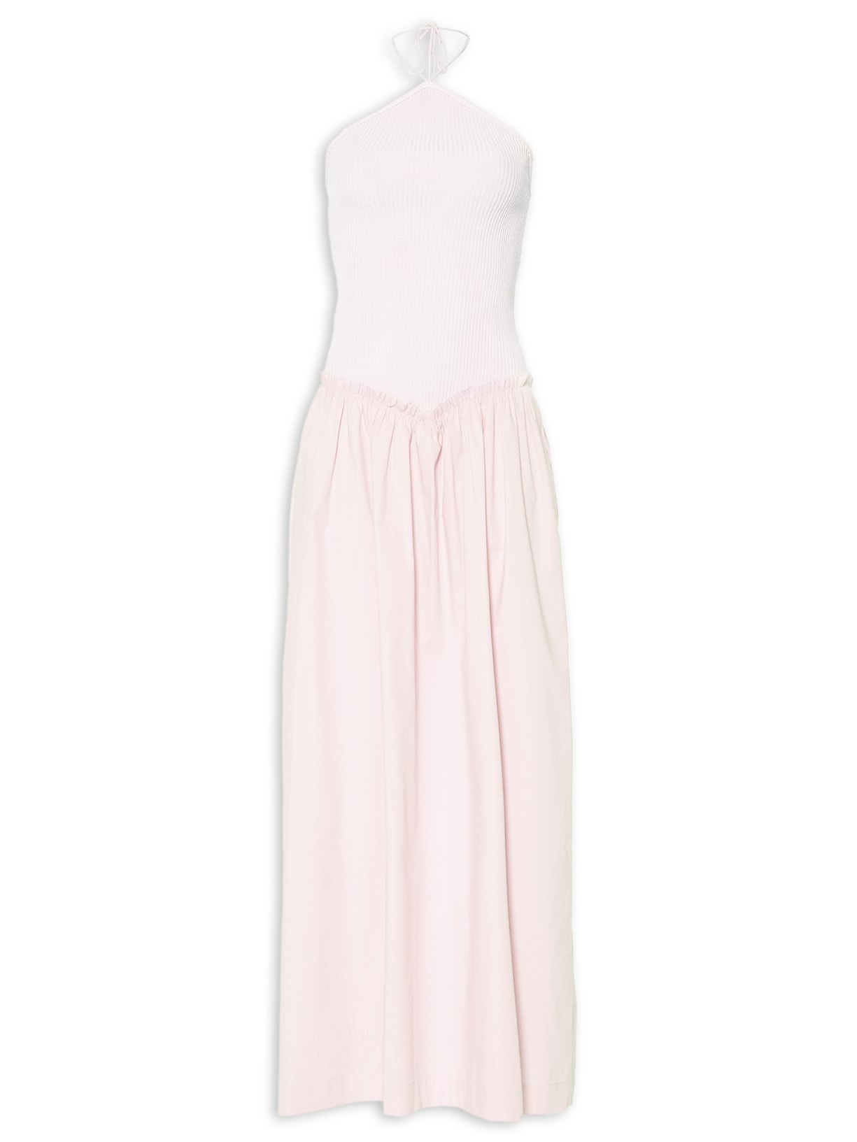 Vestido Frente única Tricot Saia Tricoline - Rosa