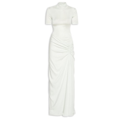 Vestido Fusion Ruched Tee Gown - Verde