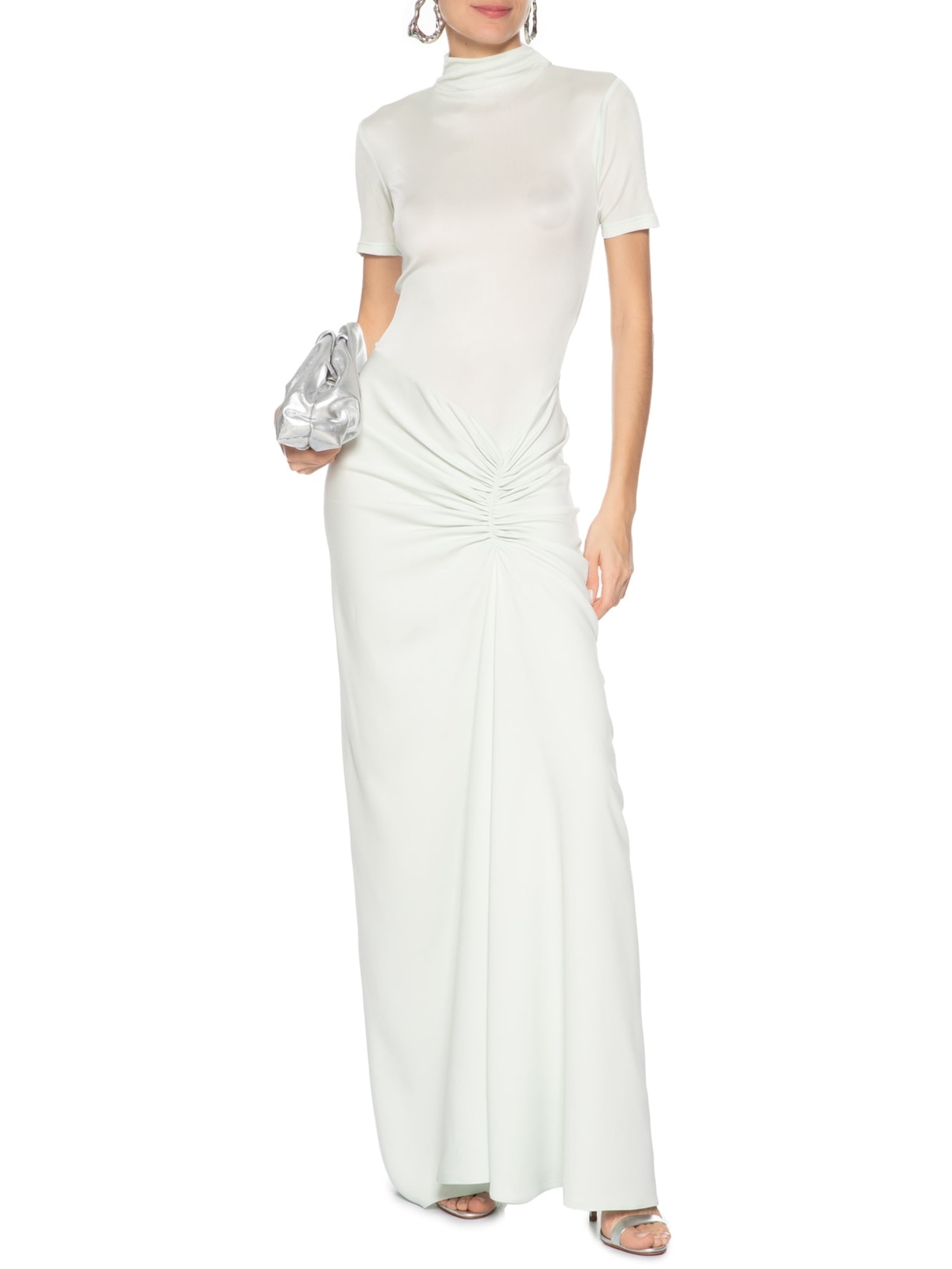 Vestido Fusion Ruched Tee Gown Verde Christopher Esber