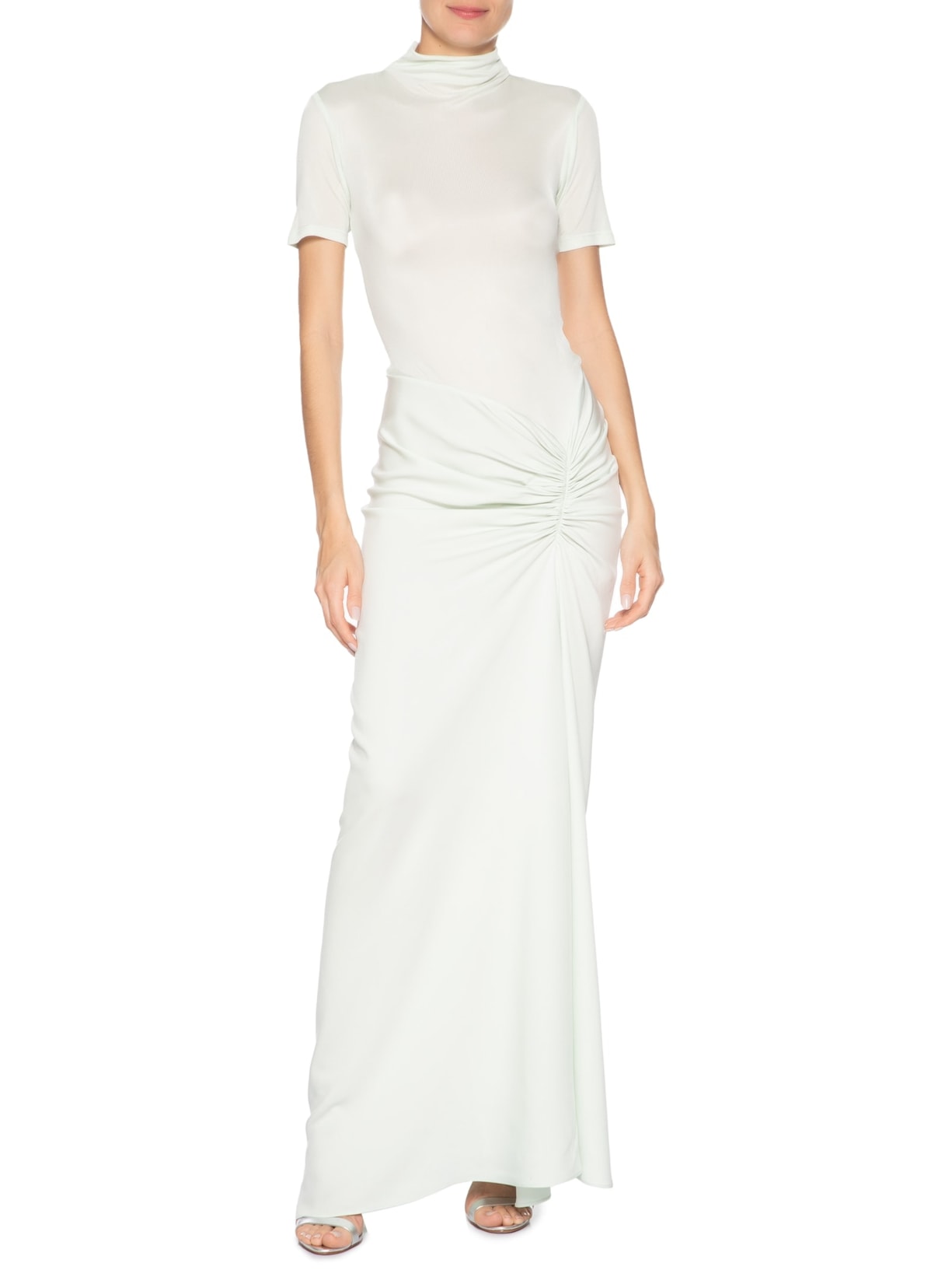 Vestido Fusion Ruched Tee Gown Verde Christopher Esber