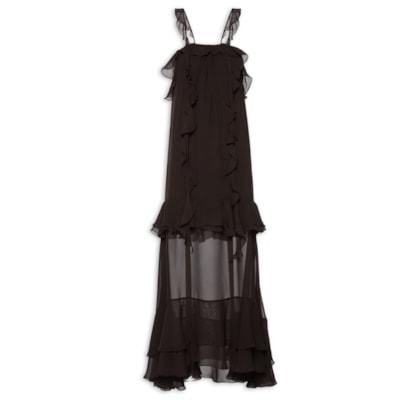 Vestido Gaia Midi - Marrom