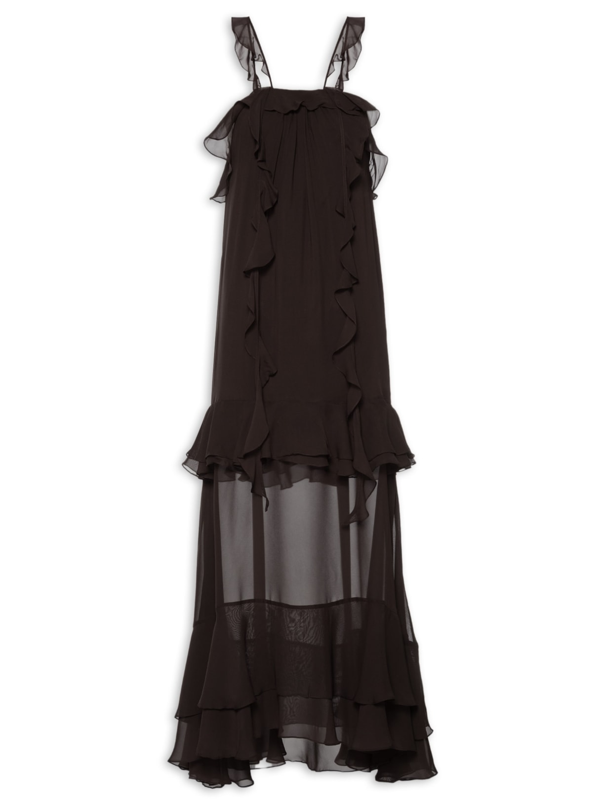 Vestido Gaia Midi - Marrom