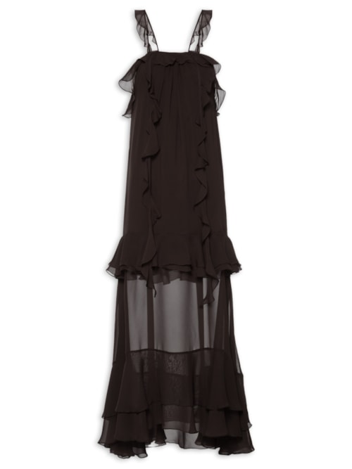 Vestido Gaia Midi - Marrom
