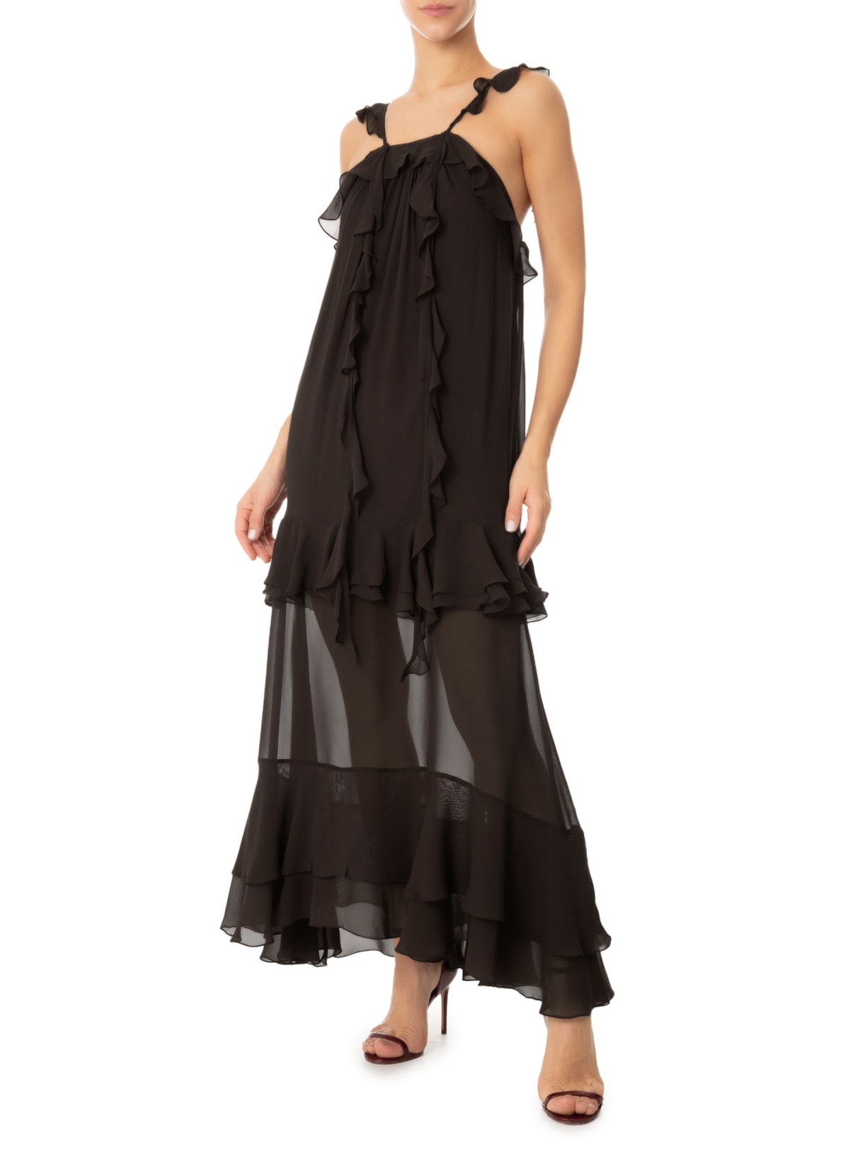 Vestido Gaia Midi Marrom Bo.bô