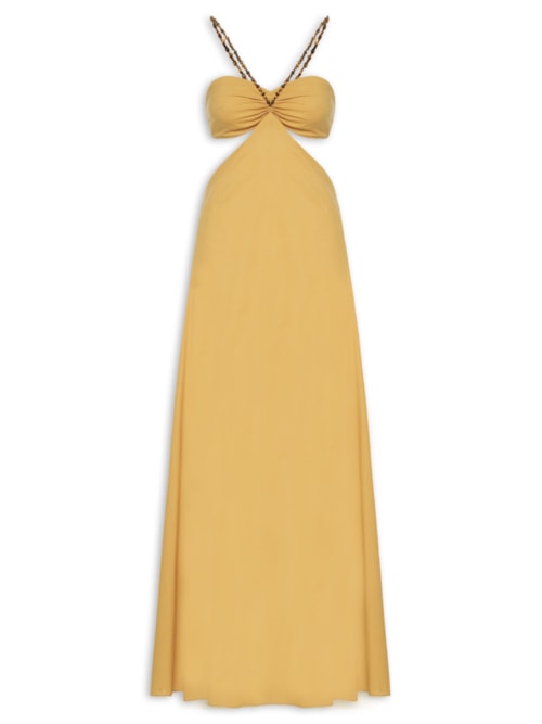 Vestido Gaze Casquinha Fun - Bege