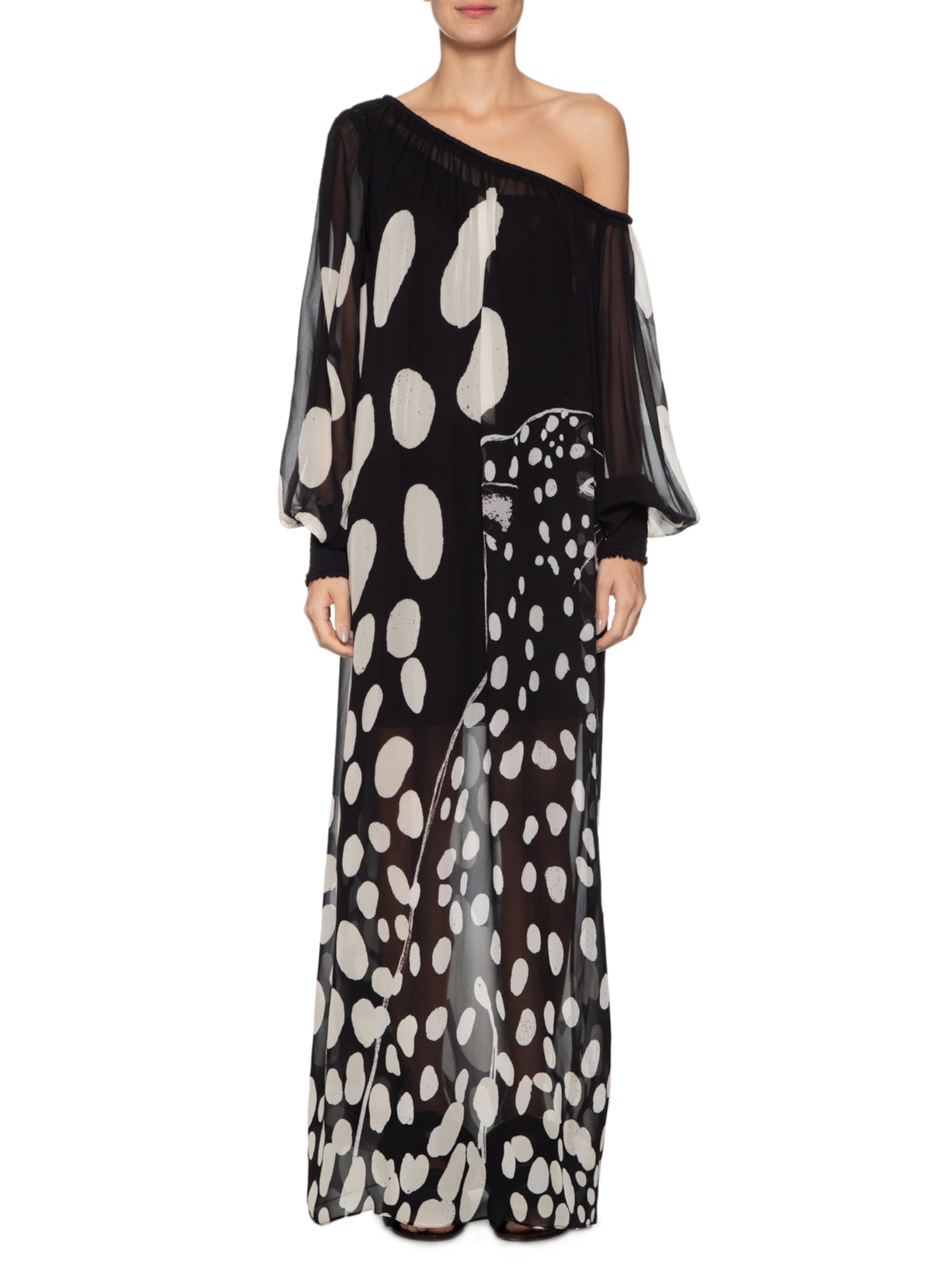 Vestido Georgia 2 Mangas Preto Yukio