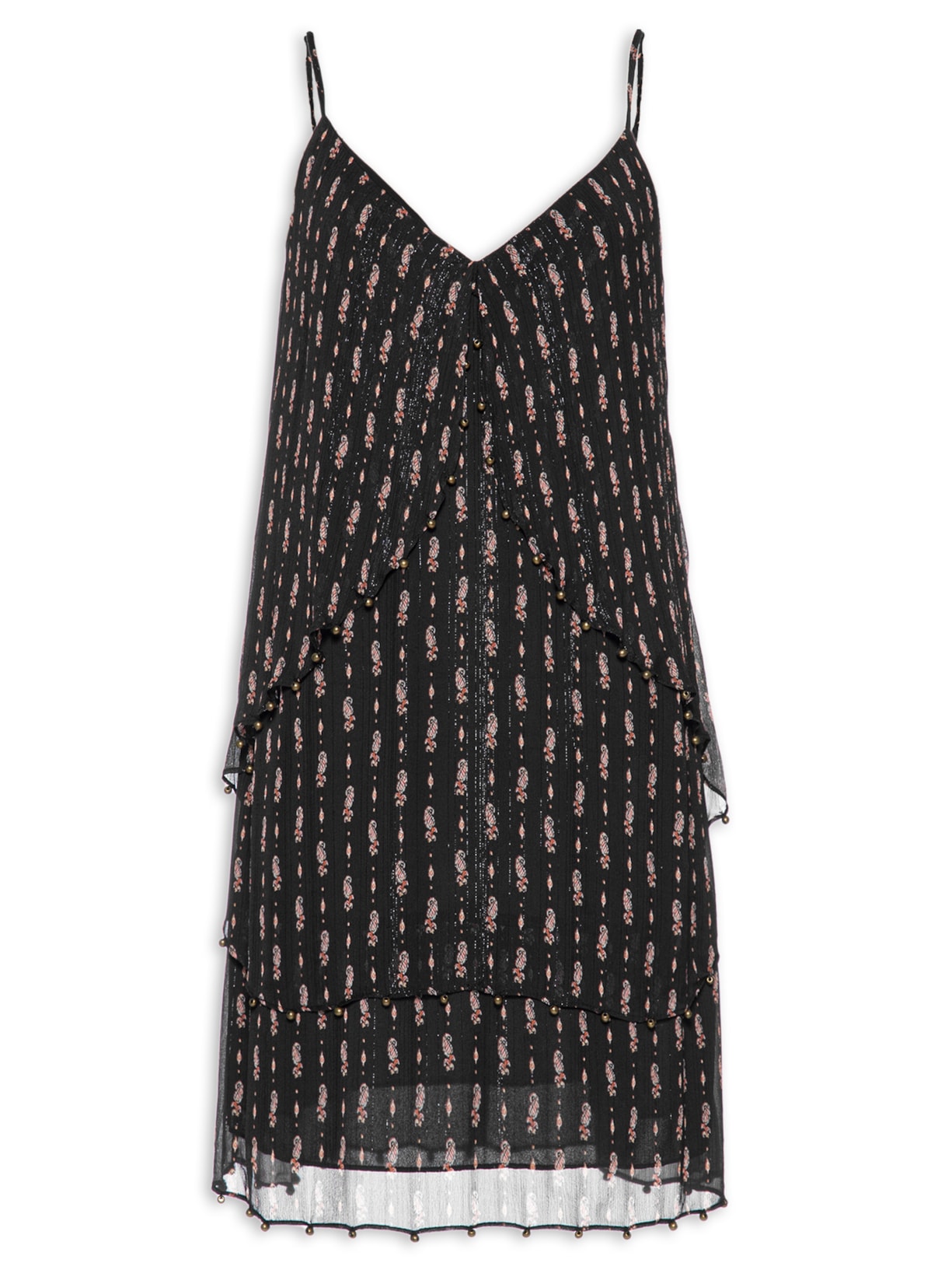 Vestido GGT Estampa Pichola - Preto