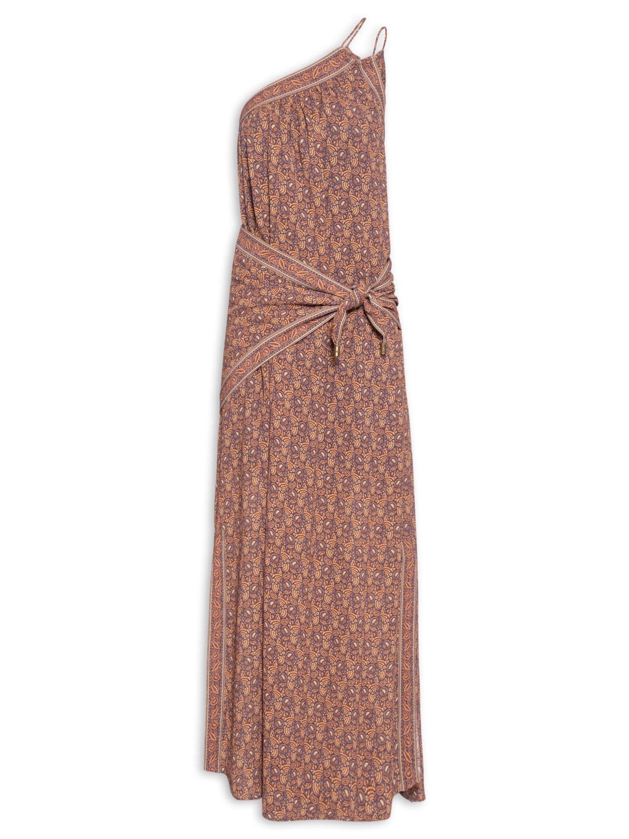 Vestido Ggt Estampa Railay - Marrom