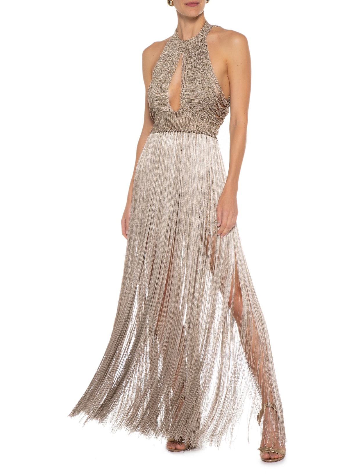 Vestido Gigi Dress Dourado Andrea Almeida