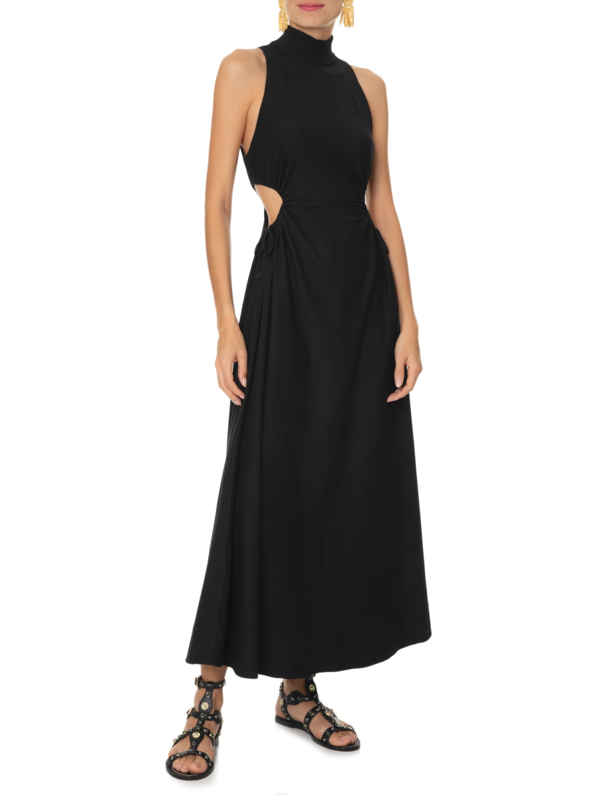 Vestido Gola Colisse Preto  Farm