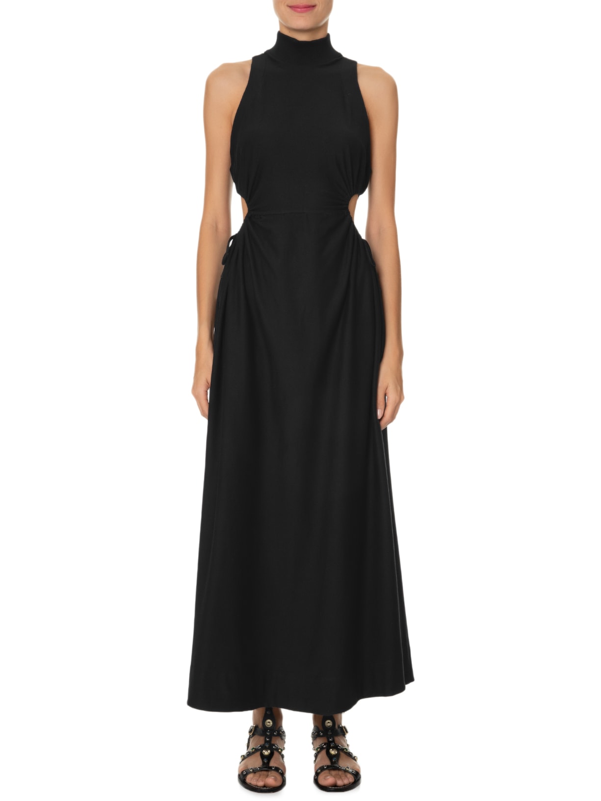 Vestido Gola Colisse Preto  Farm