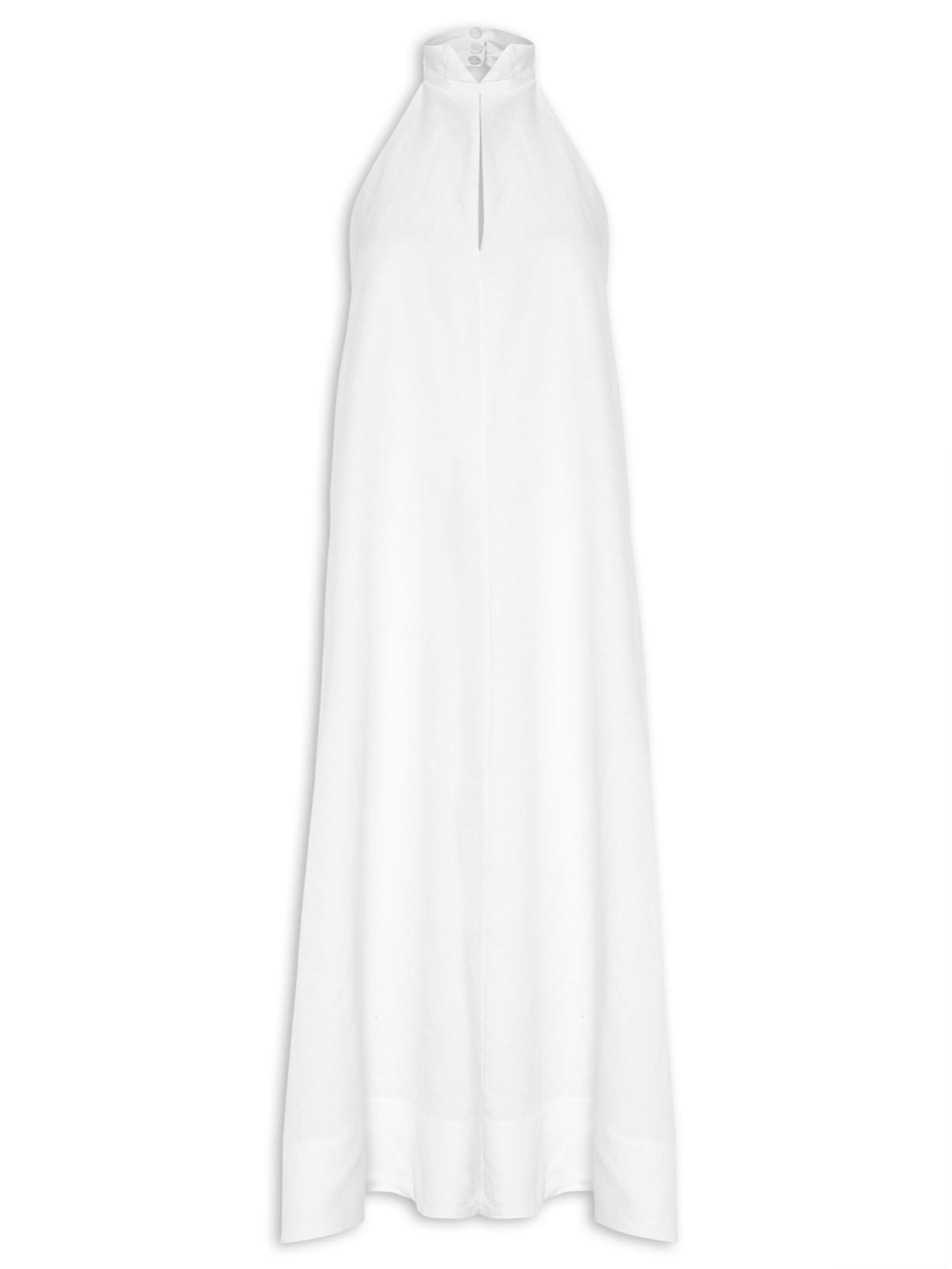 Vestido Gola Longo - Branco