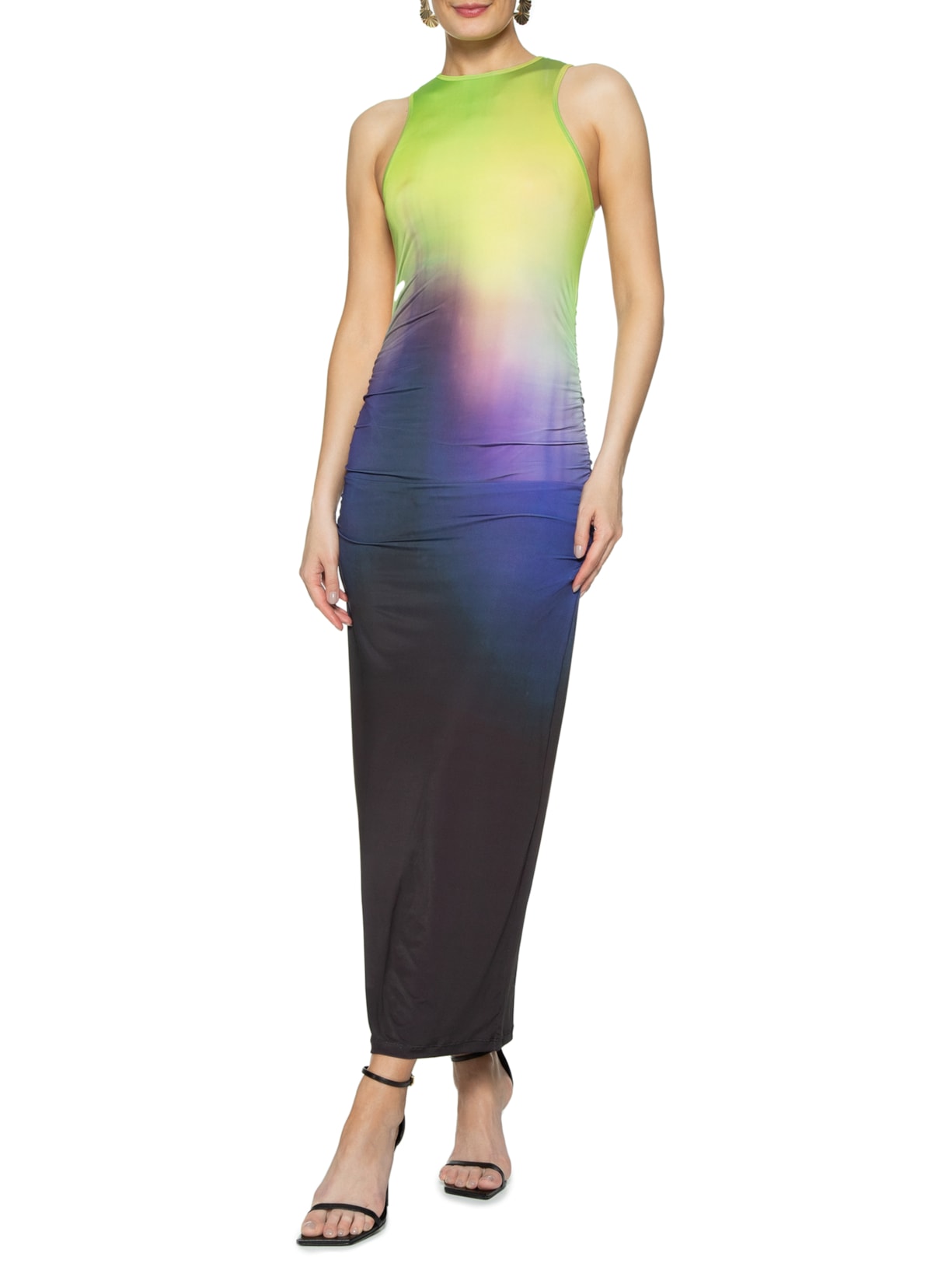 Vestido Halter Jersey Melted Verde Sol Brand