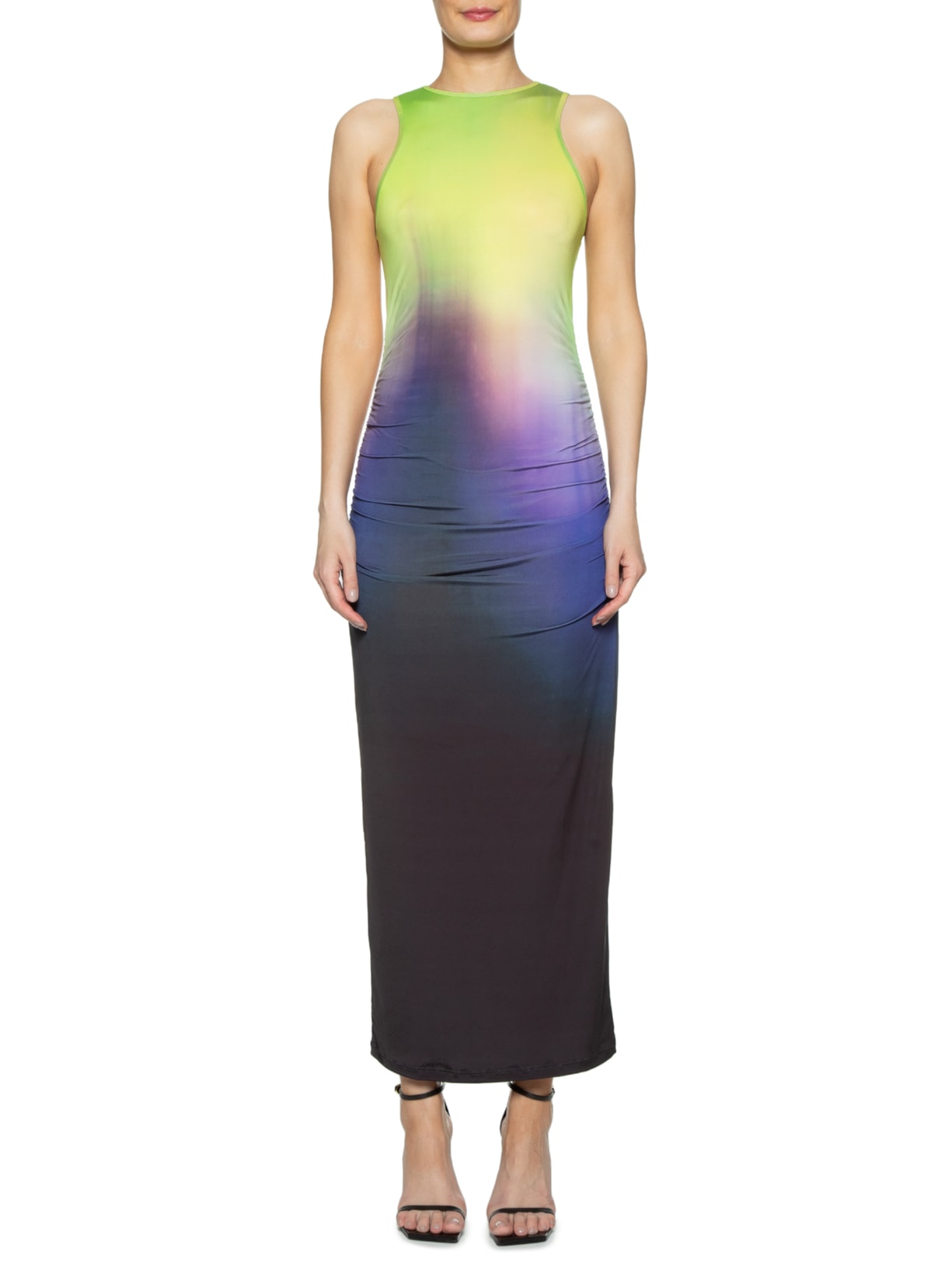 Vestido Halter Jersey Melted Verde Sol Brand