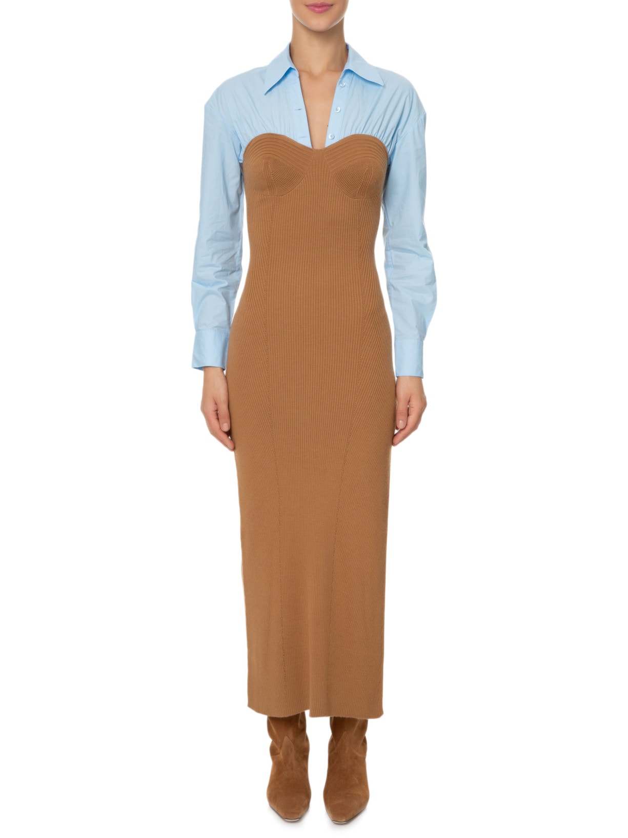 Vestido Hazel Dress Marrom Staud
