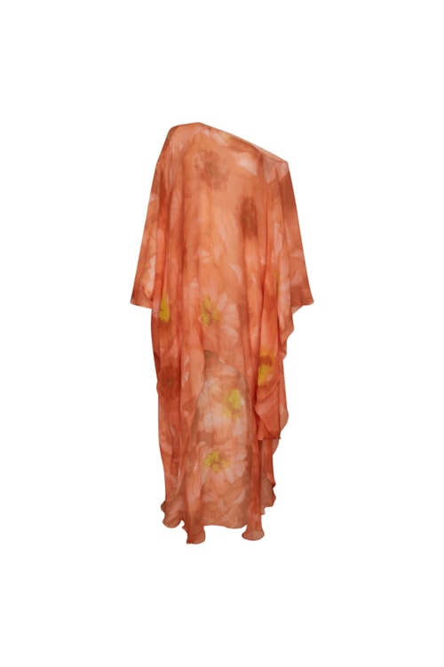 Vestido Hera em Seda - Laranja