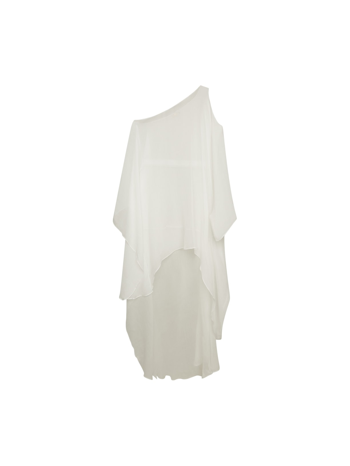 Vestido Hera Em Seda Maat Off White - Bege