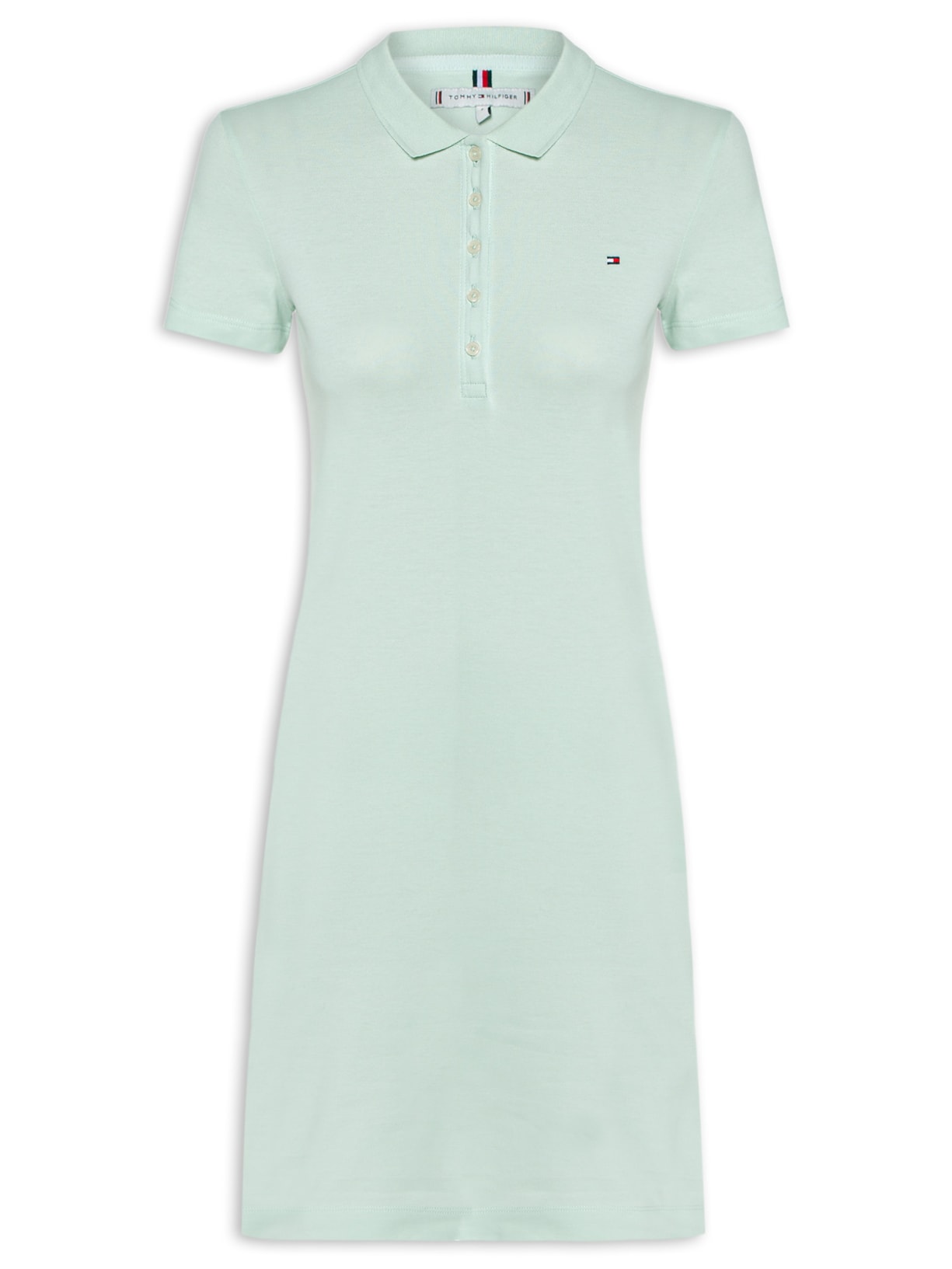 Vestido Im Slim Short Polo Dress - Azul