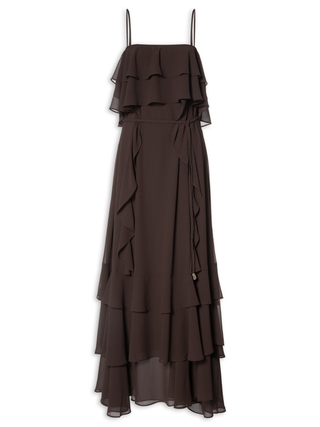 Vestido Ivete Longo - Marrom