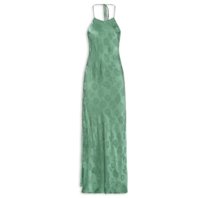 Vestido Jacquard Conchas - Verde