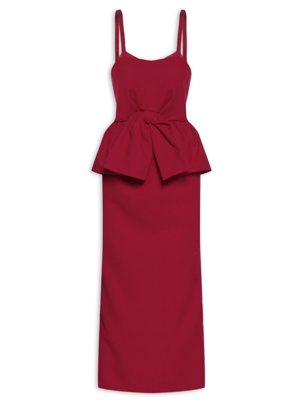 Vestido Jacquard Crepon - Vermelho