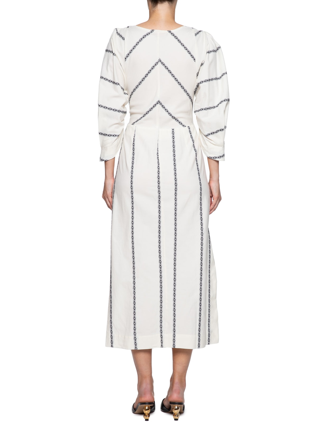 Vestido Jacquard Geo Caleidoscópio Off White Animale