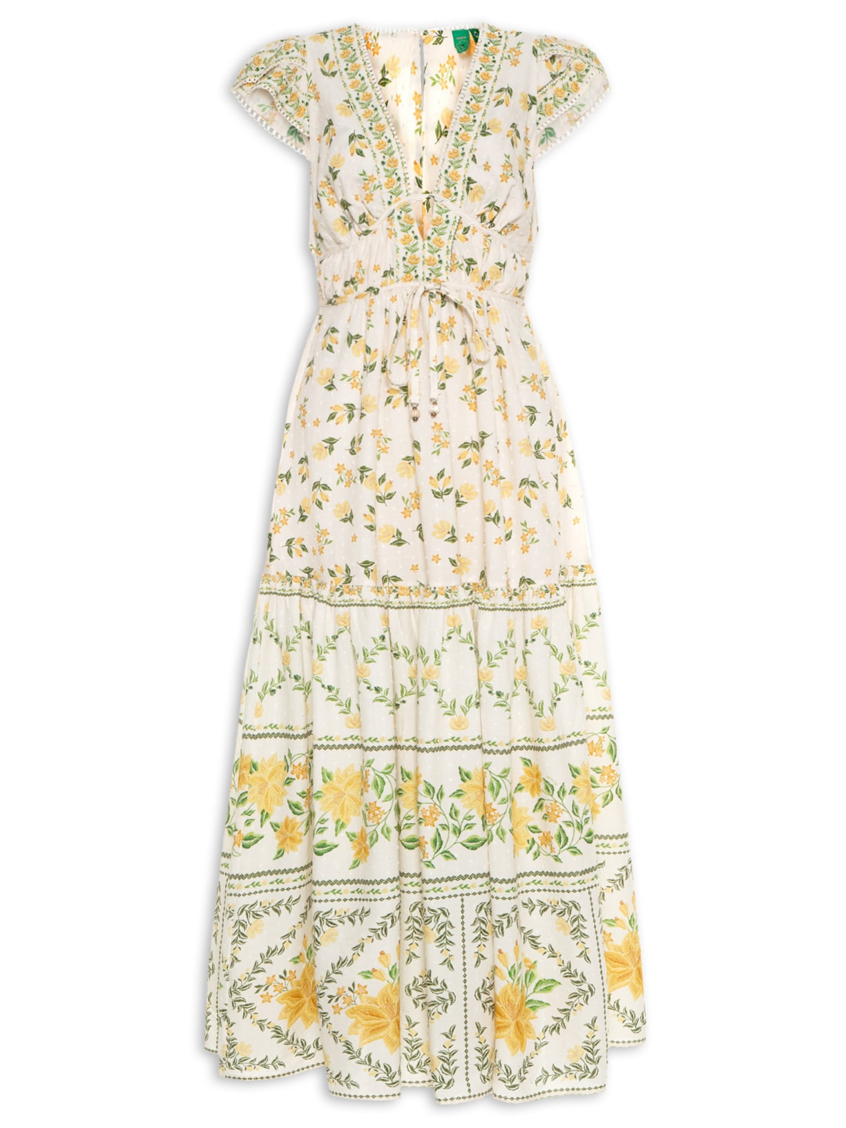 Vestido Jardim De Azaleias - Bege