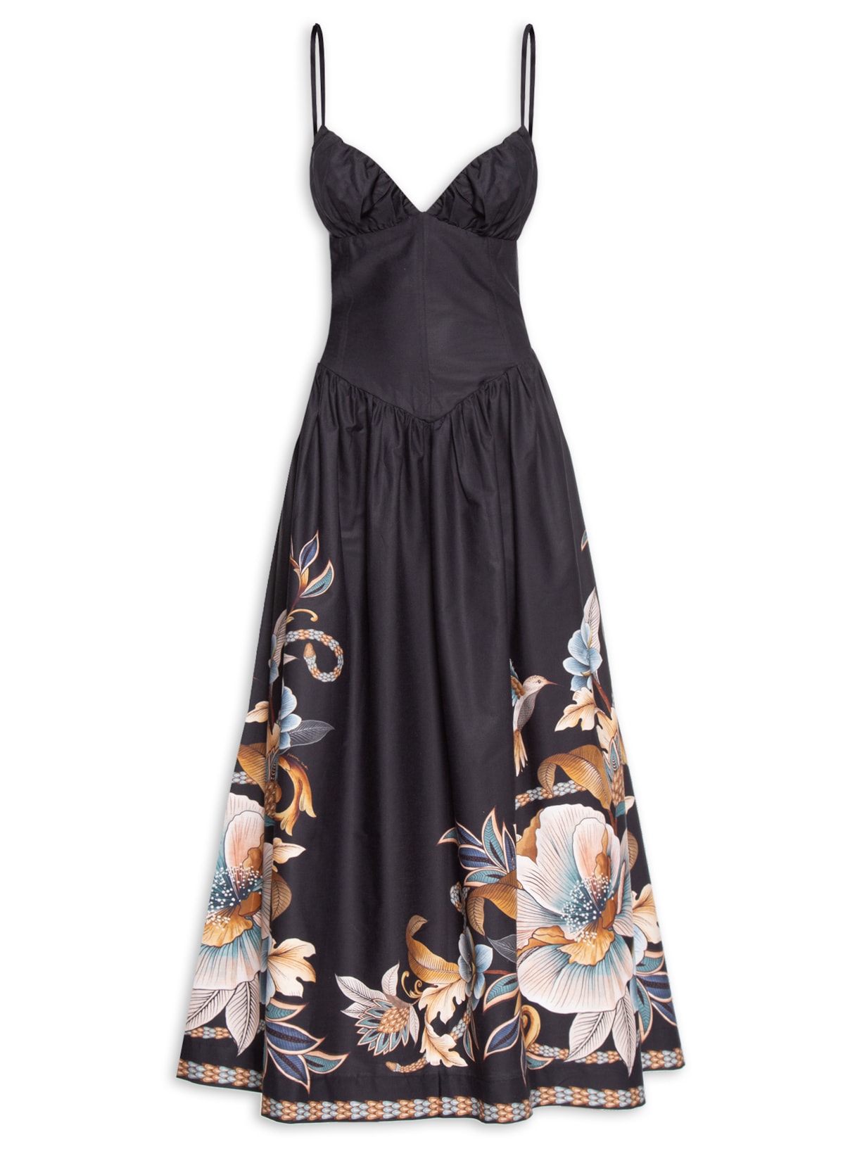 Vestido Jardim Real - Preto