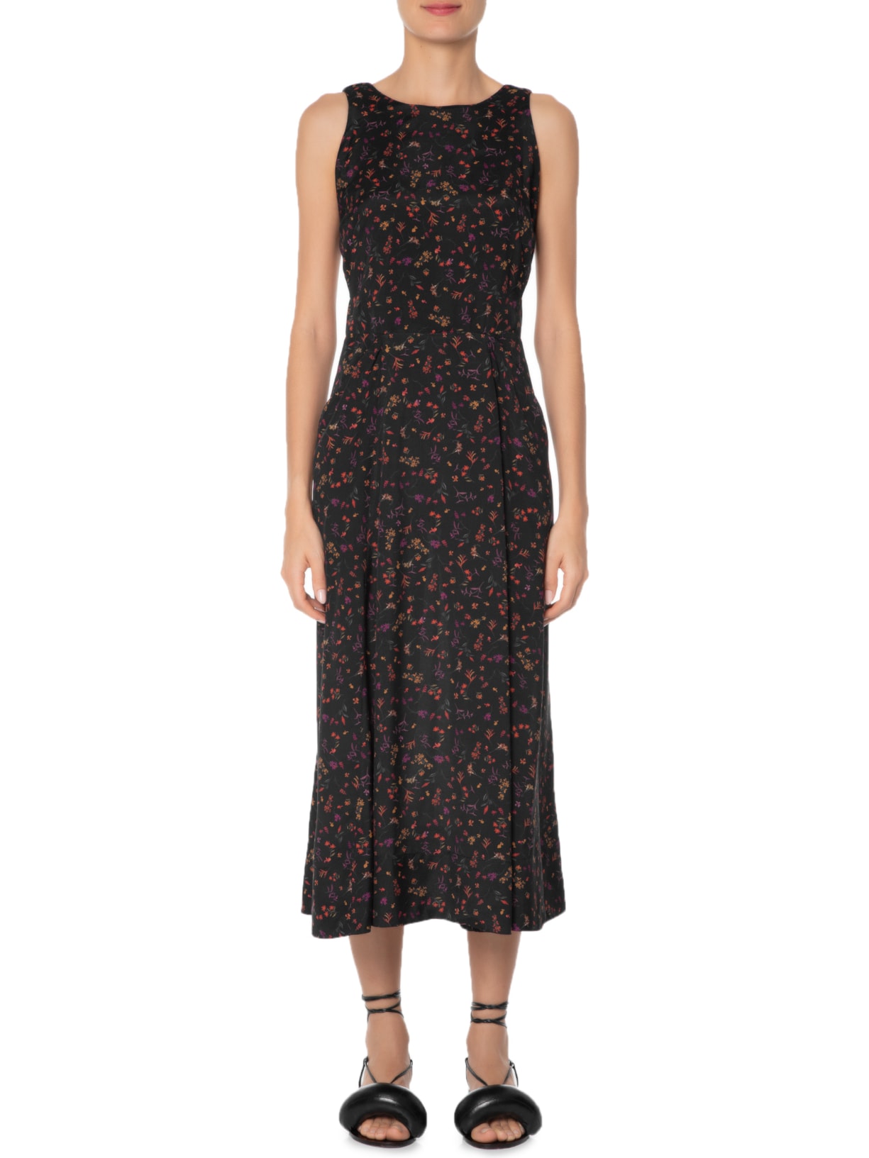 Vestido Jardim Tiny Midi Preto Osklen
