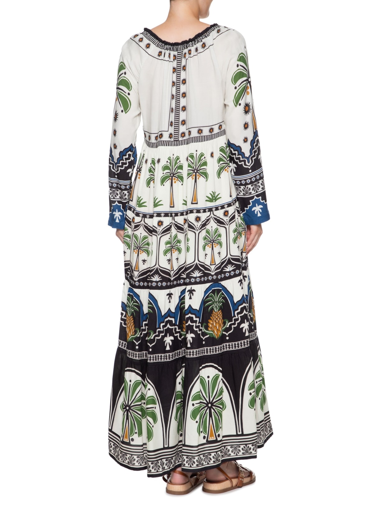 Vestido Jardim Tropical Off White Farm