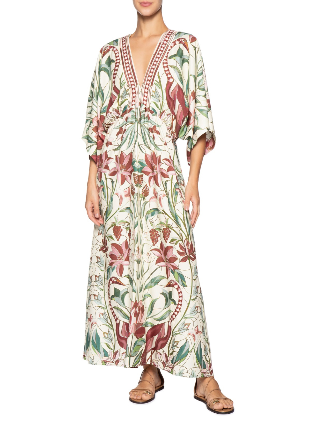 Vestido Jardim Vitral Branco Farm