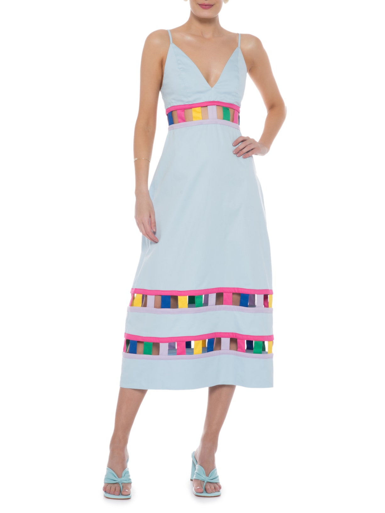 Vestido Jazz Azul Fernanda Di Biase