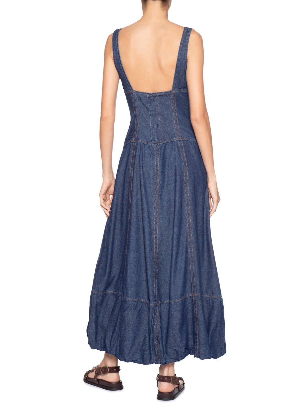 Vestido Jeans Balonê Dark Azul Dress To