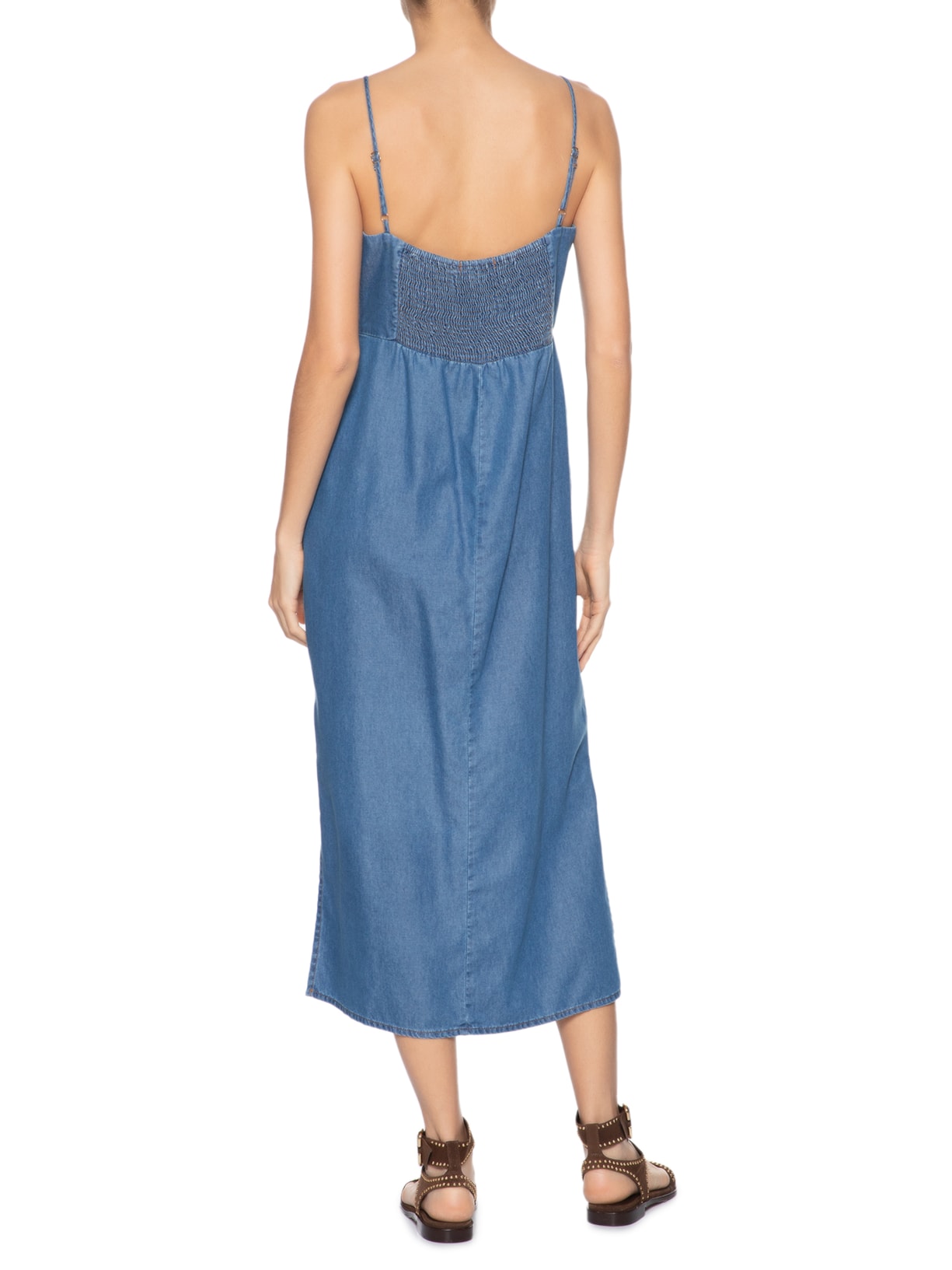 Vestido Jeans Bojo Alcinha Azul Maria Filó