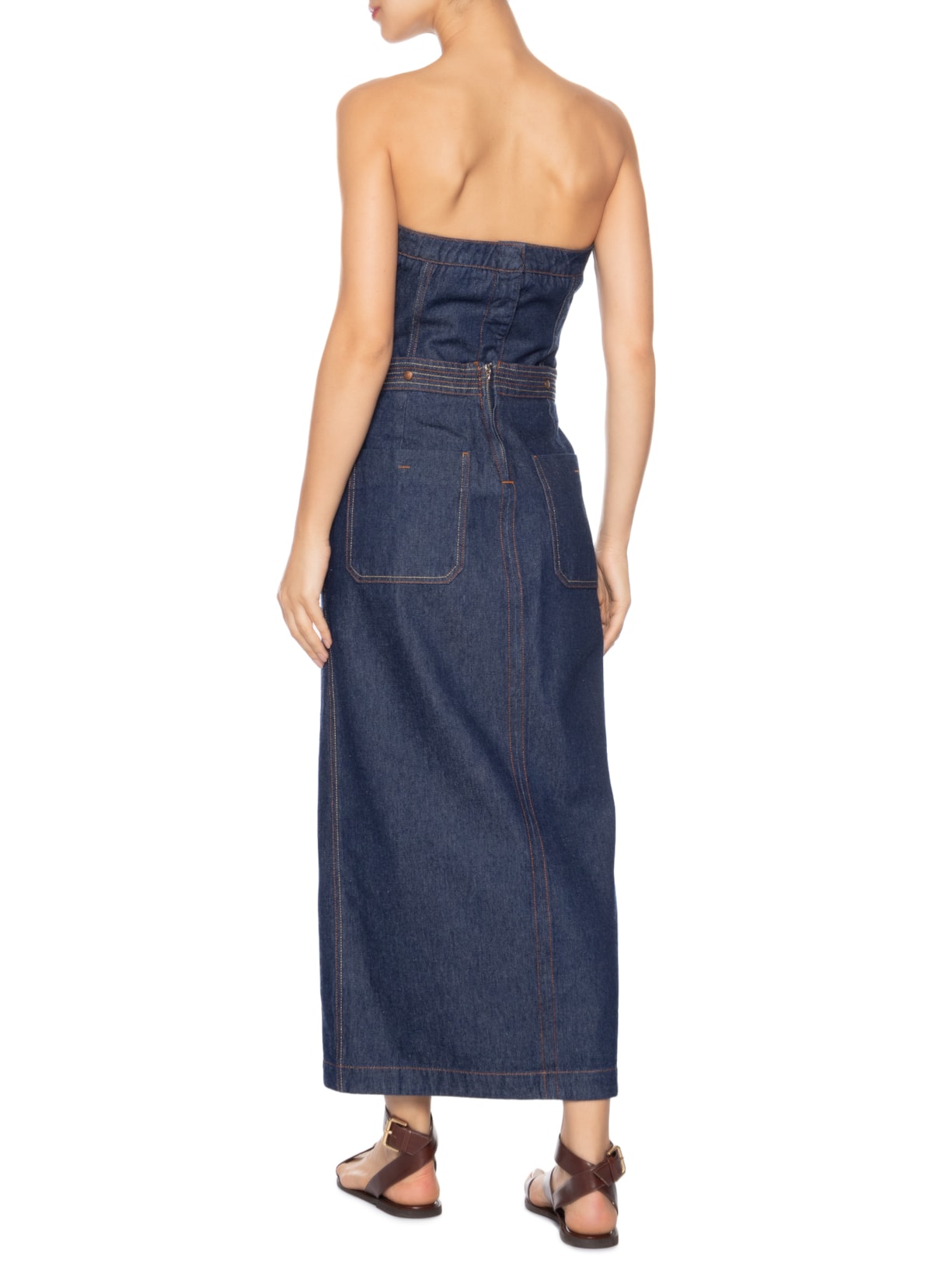 Vestido Jeans Pespontos 3 Em 1 Azul Dress To