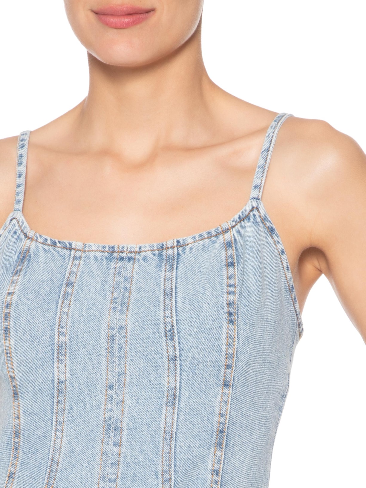 Vestido Jeans Recortes Azul Dress To