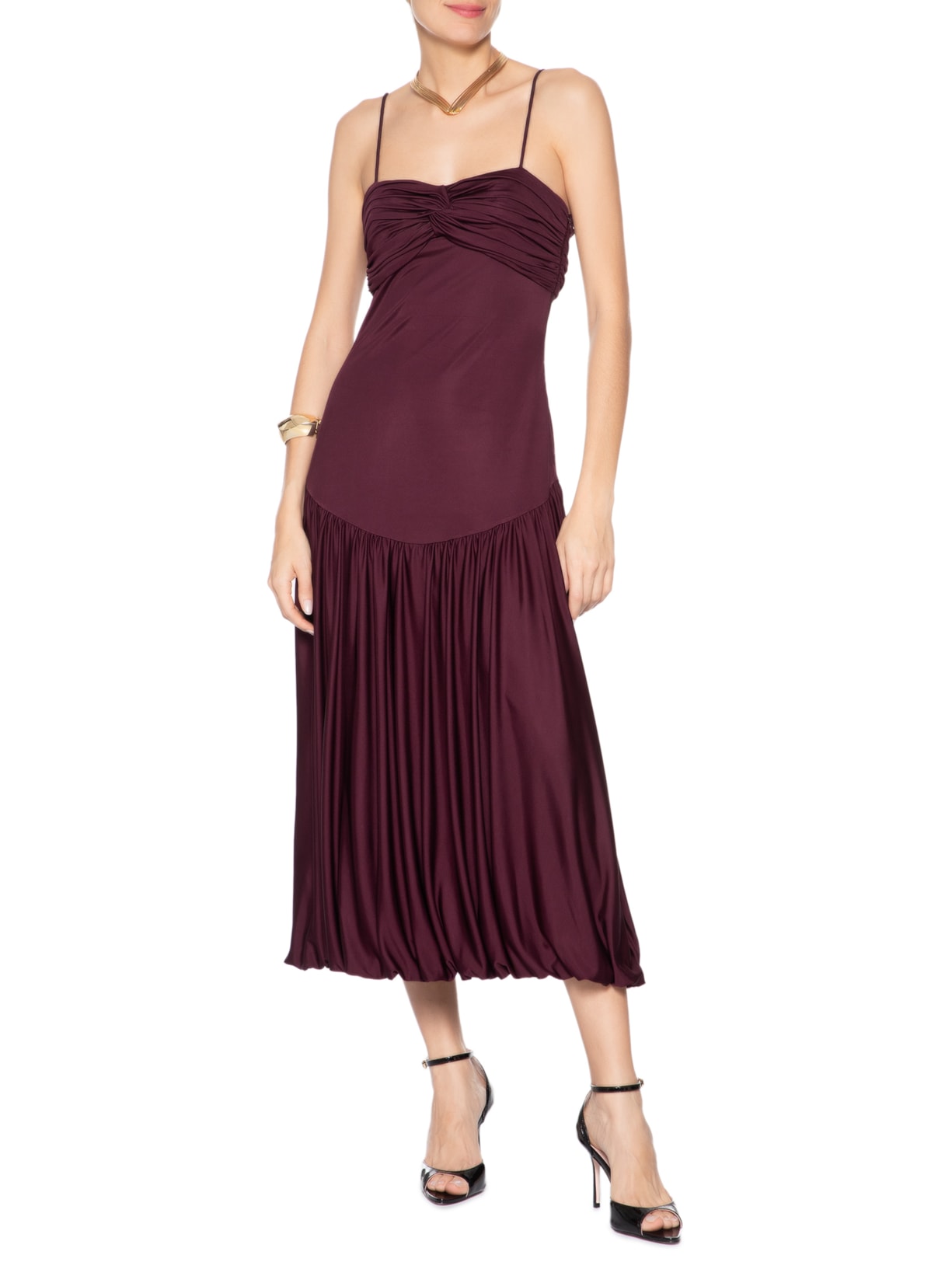 Vestido Jersey Absolut Carmen Vinho Nk