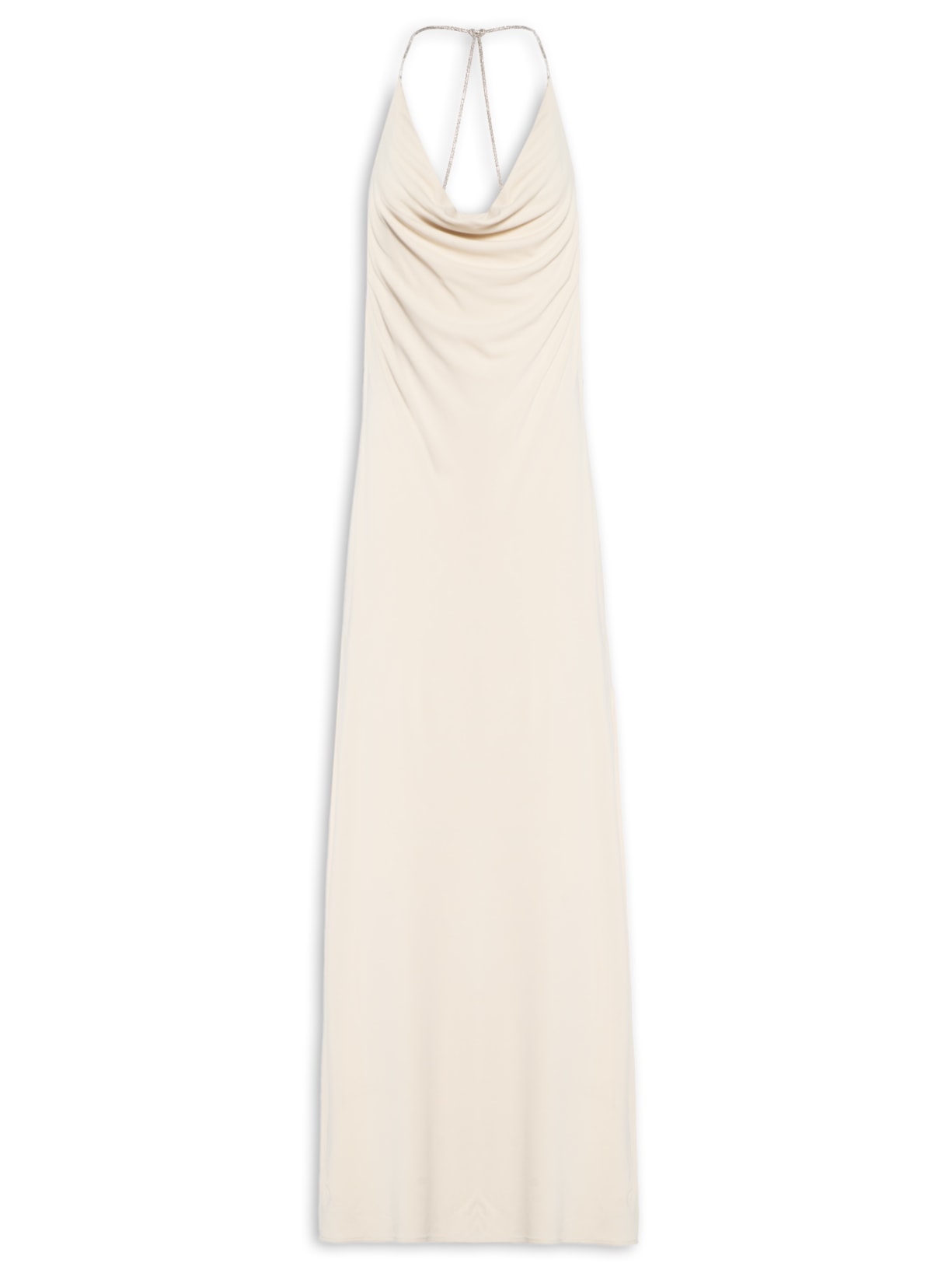 Vestido Jersey Alça Hotfix Bege Animale