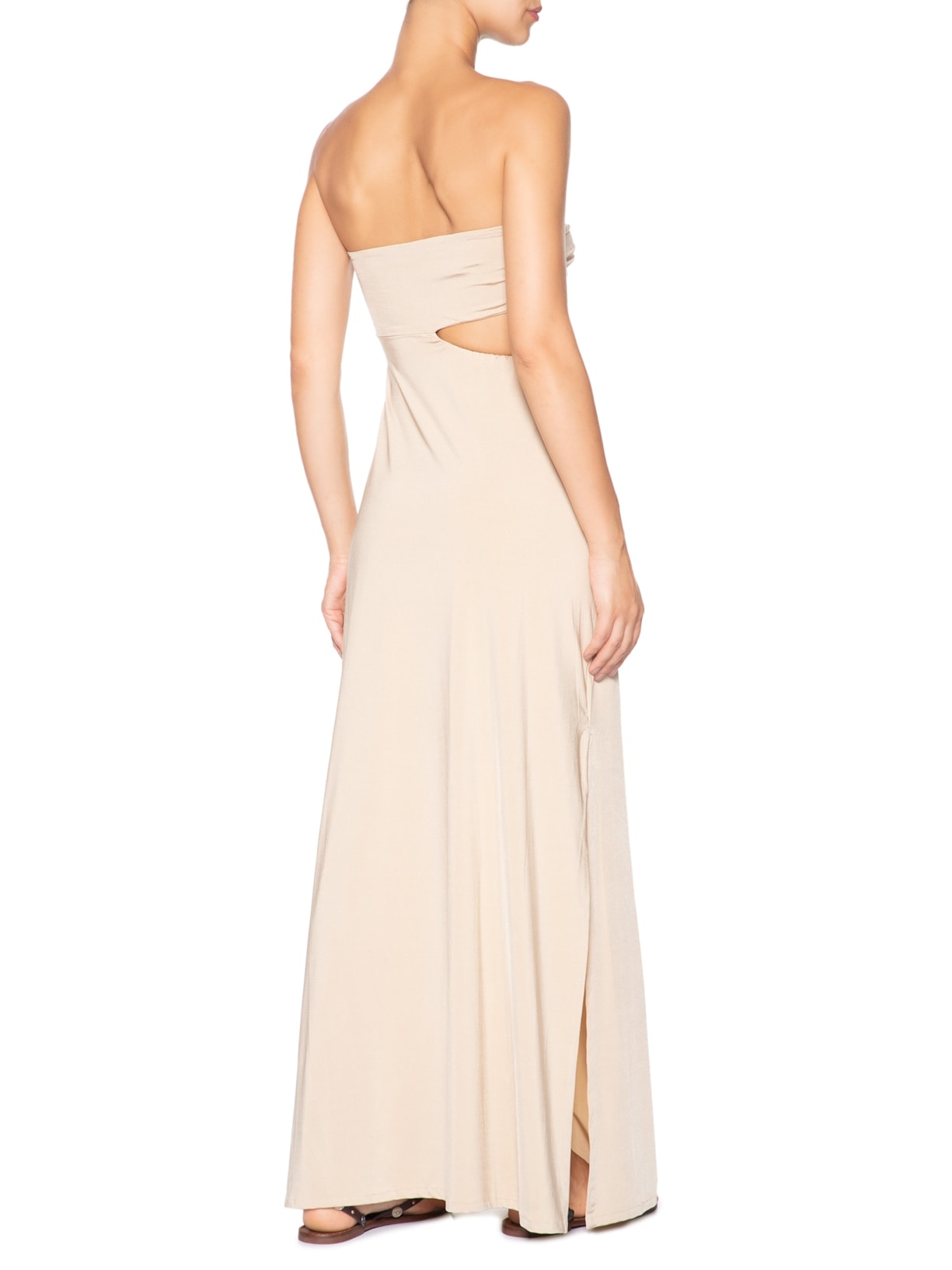 Vestido Jersey Com Concha Bege Dress To