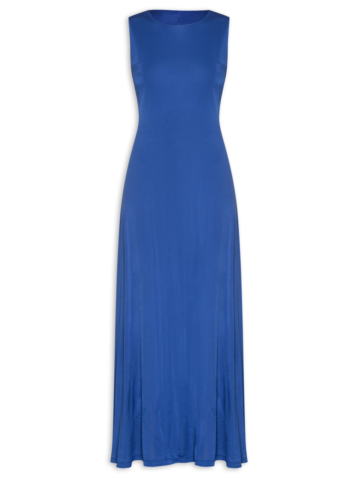 Vestido Jersey Costas Vazadas - Azul