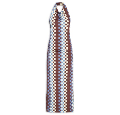 Vestido Jersey Estampa Harmonia - Marrom