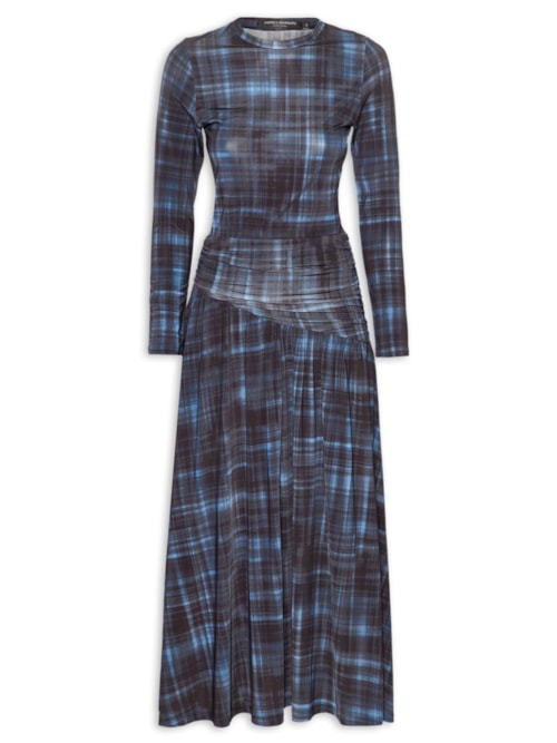 Vestido Jersey Pala Diagonal - Azul