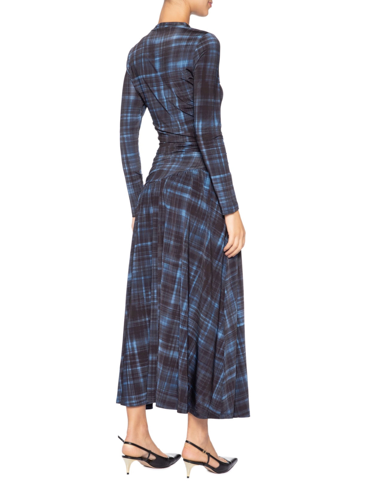 Vestido Jersey Pala Diagonal Azul Andrea Marques