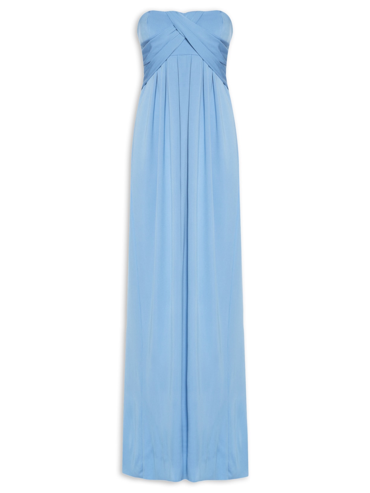 Vestido Jersey Sem Alça - Azul