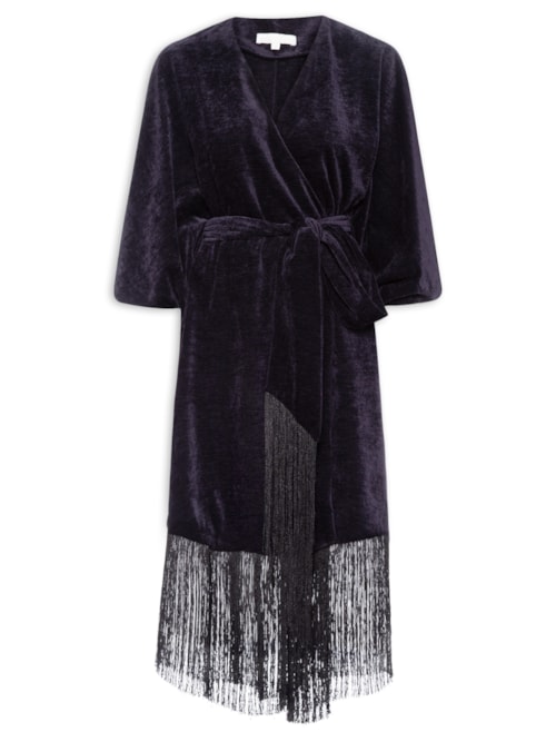 Vestido Jersey Velvet Cris - Azul