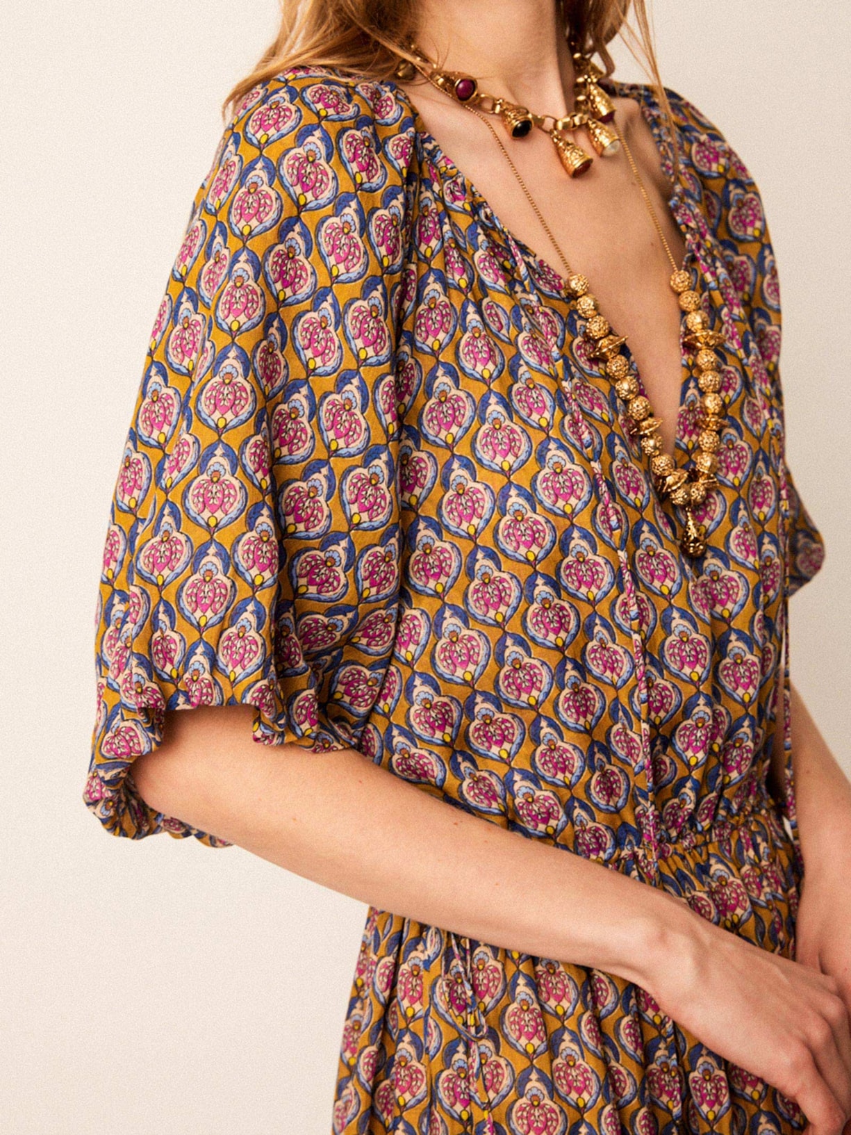 Vestido Jodhpur Azul Mixed