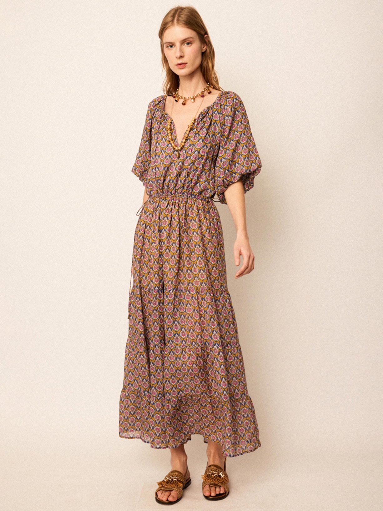 Vestido Jodhpur Azul Mixed